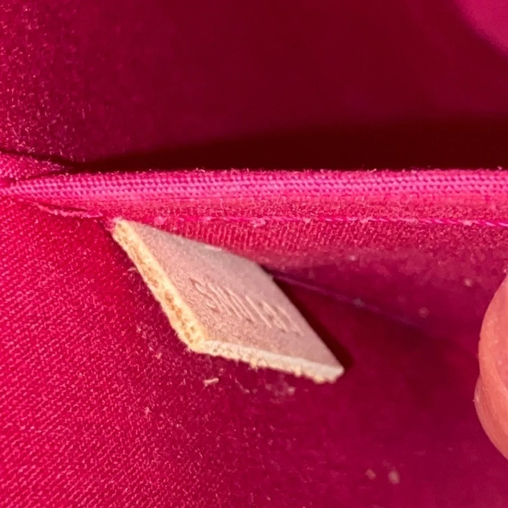 Louis Vuitton Pink Rose Indian Leather Monogram Vernis Alma GM Pristine, COA